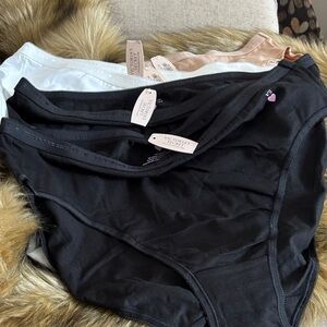 Victoria's Secret Panties Set - Black, White, Tan